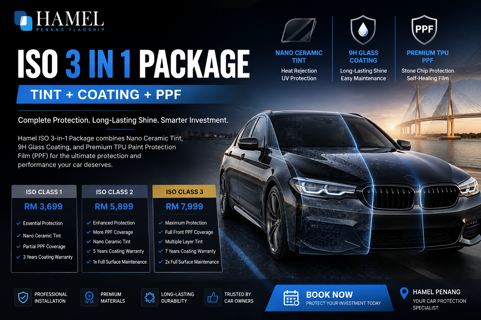 HAMEL ISO 3-in-1 Package – The Ultimate Car Protection Solution in Penang